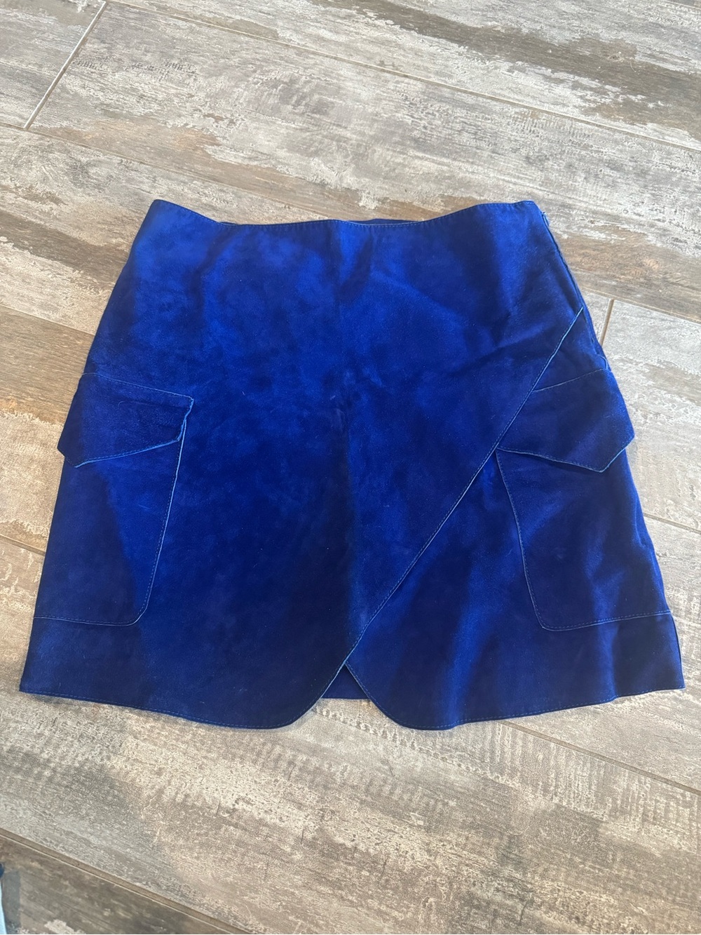 Derek Lam Royal Blue Suede Mini Skirt
